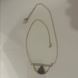 Chic Gold and Silver Geometric Necklace